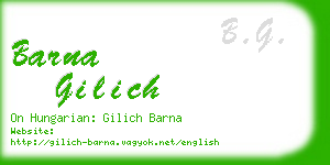 barna gilich business card
